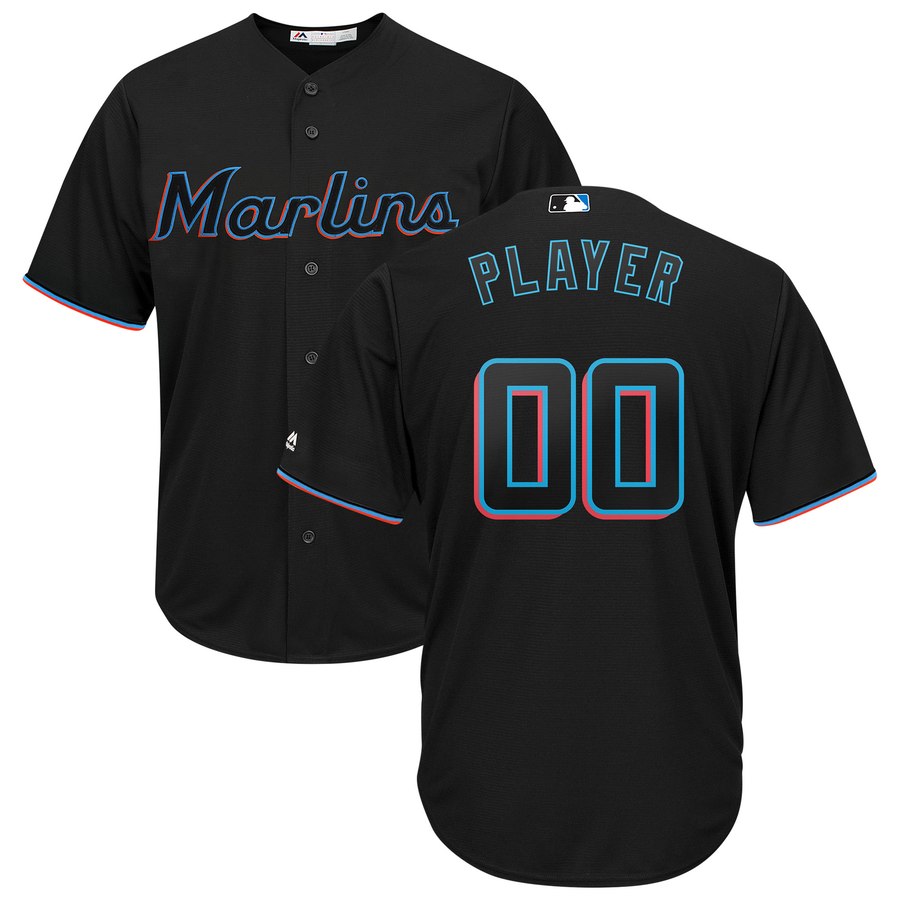 Marlins Personalized Alternate 2019 Cool Base Black MLB Jersey (S-3XL)