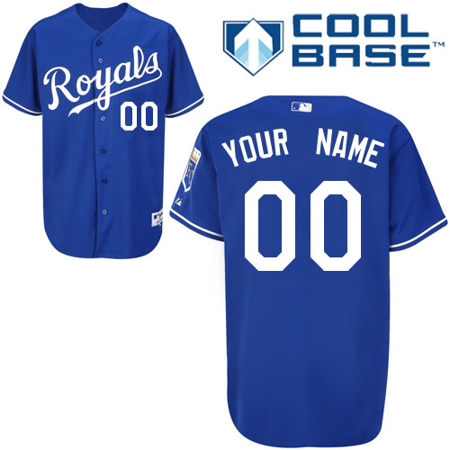 Royals Personalized Authentic Blue Cool Base MLB Jersey (S-3XL)