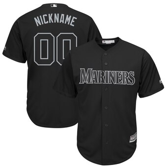 Seattle Mariners Majestic 2019 Players' Weekend Cool Base Roster Custom Jersey Black