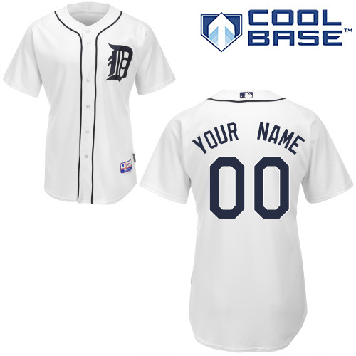 Tigers Personalized Authentic White MLB Jersey (S-3XL)