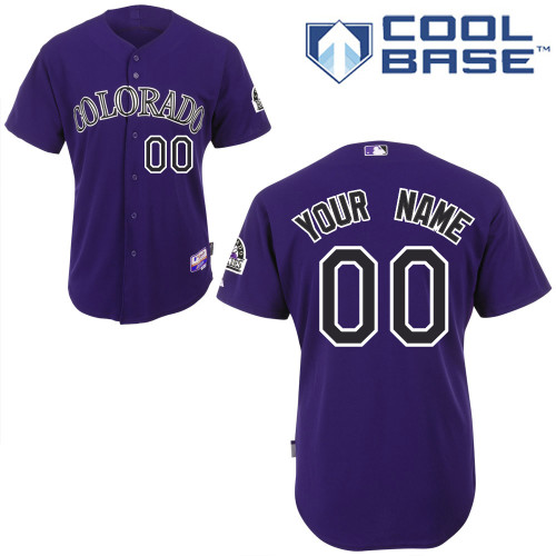 Rockies Personalized Authentic Purple MLB Jersey (S-3XL)