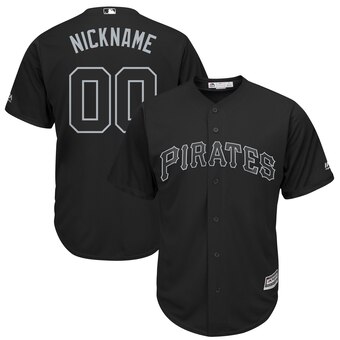 Pittsburgh Pirates Majestic 2019 Players' Weekend Cool Base Roster Custom Jersey Black