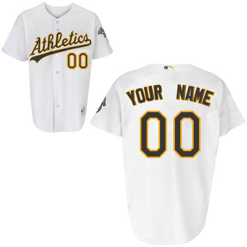 Athletics Personalized Authentic White MLB Jersey (S-3XL)