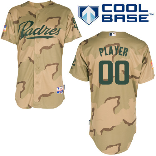 Padres Customized Authentic Desert Camouflage Cool Base MLB Jersey (S-3XL)
