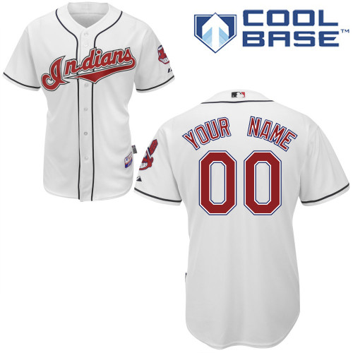Indians Personalized Authentic White MLB Jersey (S-3XL)