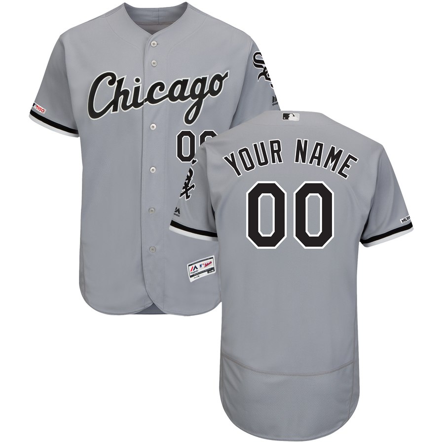 Chicago White Sox Majestic Road Flex Base Authentic Collection Custom Jersey Gray