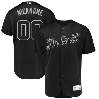 Detroit Tigers Majestic 2019 Players' Weekend Flex Base Authentic Roster Custom Jersey Black