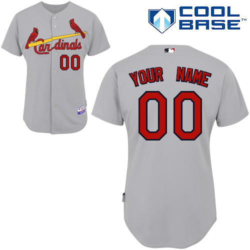 Cardinals Customized Authentic Grey Cool Base MLB Jersey (S-3XL)