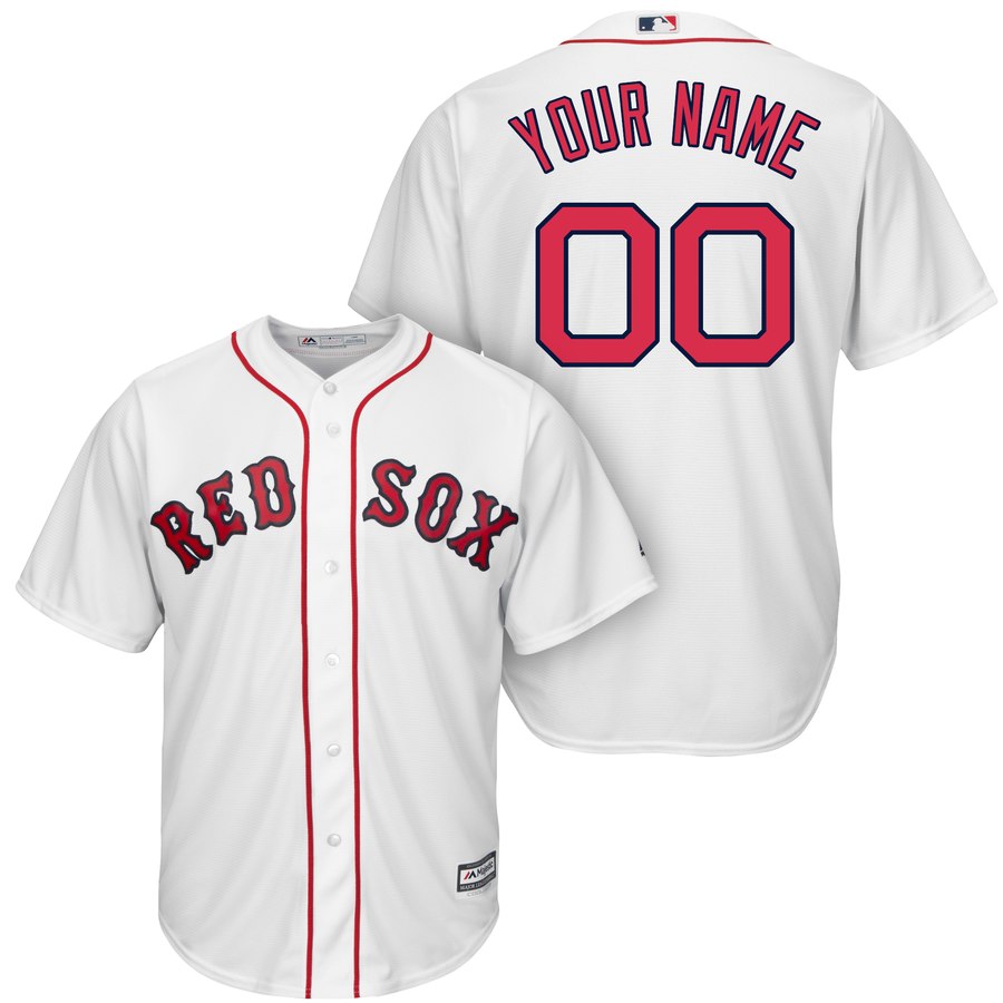 Boston Red Sox Majestic Cool Base Custom Jersey White