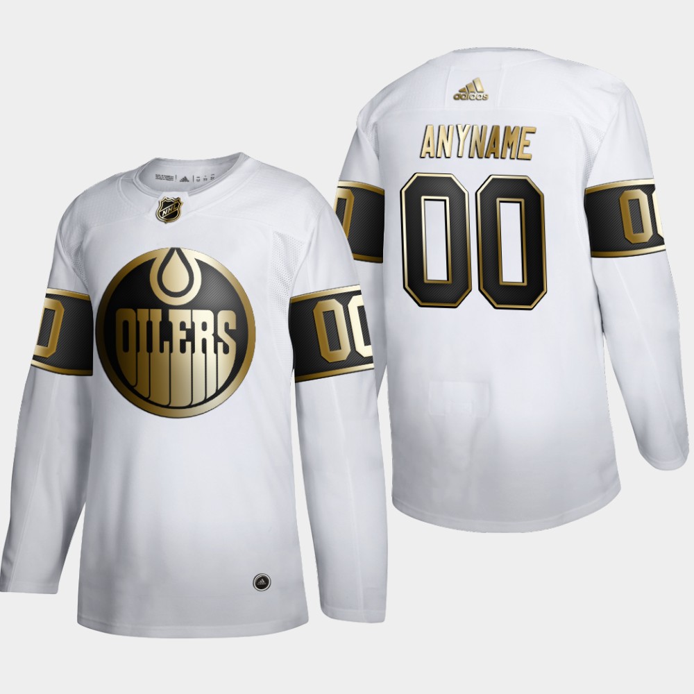 Edmonton Oilers Custom Men's Adidas White Golden Edition Limited Stitched NHL Jersey