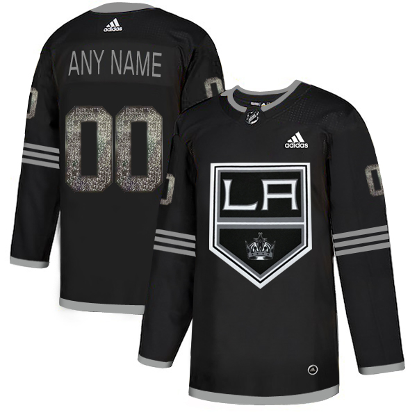 Men's Adidas Kings Personalized Authentic Black Classic NHL Jersey