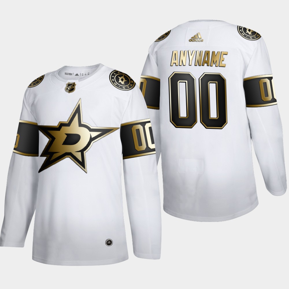Dallas Stars Custom Men's Adidas White Golden Edition Limited Stitched NHL Jersey