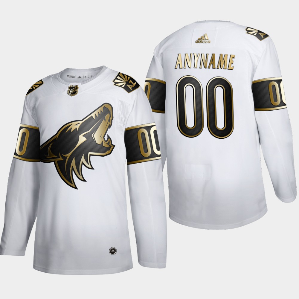 Arizona Coyotes Custom Men's Adidas White Golden Edition Limited Stitched NHL Jersey