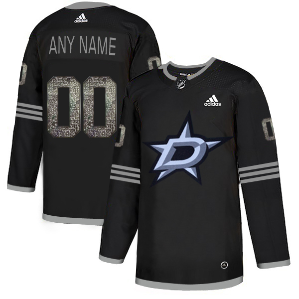 Men's Adidas Stars Personalized Authentic Black Classic NHL Jersey