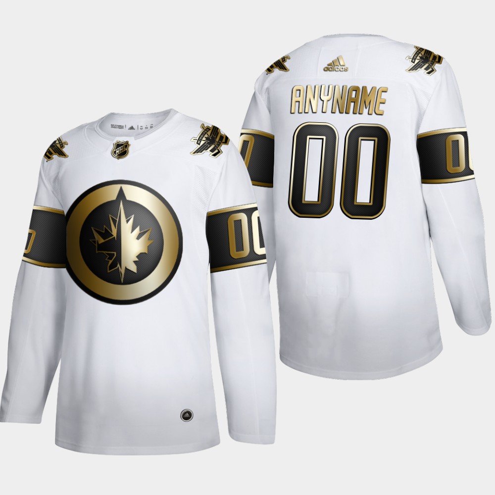 Winnipeg Jets Custom Men's Adidas White Golden Edition Limited Stitched NHL Jersey