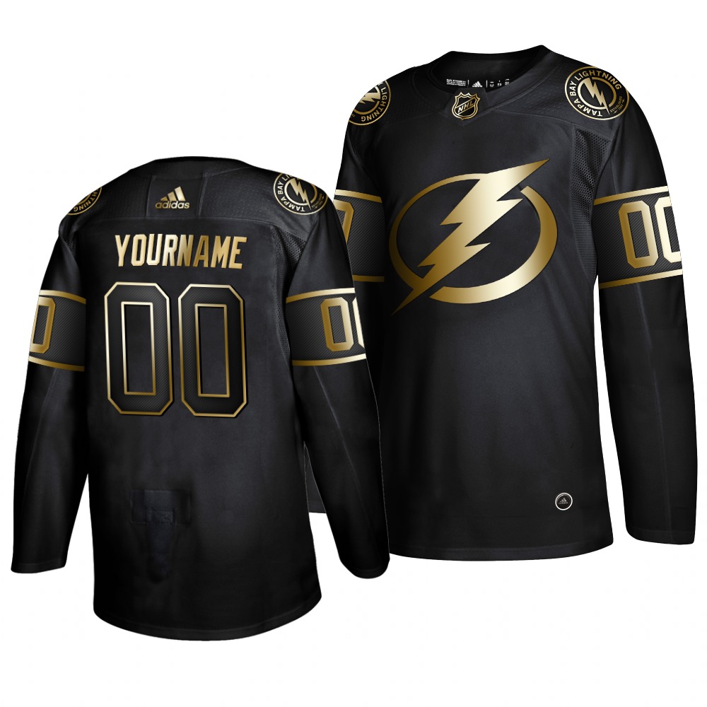 Adidas Lightning Custom Men's 2019 Black Golden Edition Authentic Stitched NHL Jersey