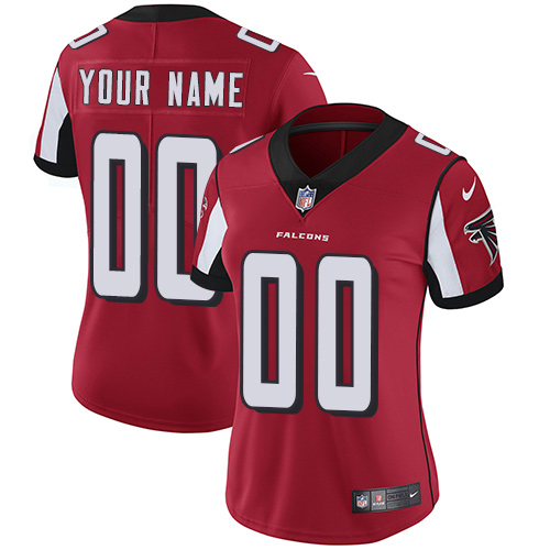 Nike Atlanta Falcons Customized Red Team Color Stitched Vapor Untouchable Limited Women's NFL Jersey