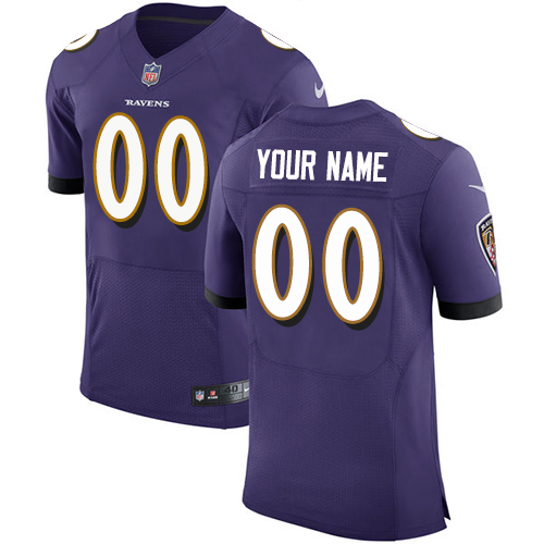 Nike Baltimore Ravens Customized Purple Team Color Stitched Vapor Untouchable Elite Men's NFL Jersey