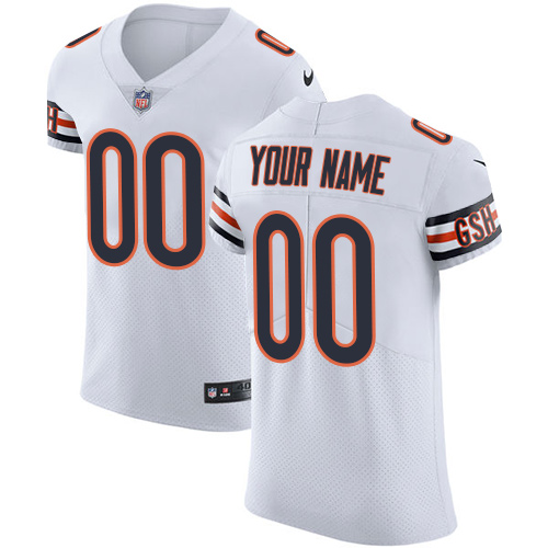 Nike Chicago Bears Customized White Stitched Vapor Untouchable Elite Men's NFL Jersey