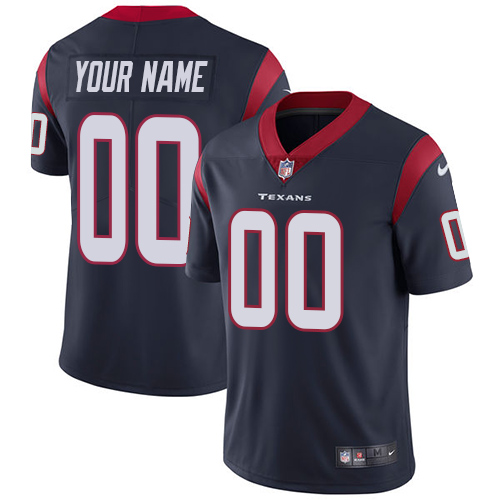 Nike Houston Texans ACTIVE PLAYER Customized Navy Blue Team Color Stitched Vapor Untouchable Limited Youth NFL Jersey