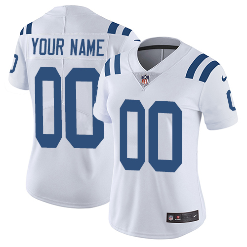 Nike Indianapolis Colts Customized White Stitched Vapor Untouchable Limited Women's NFL Jersey