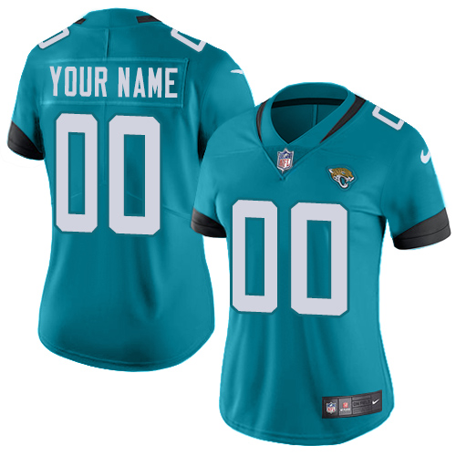 Nike Jacksonville Jaguars Customized Teal Green Team Color Stitched Vapor Untouchable Limited Women's NFL Jersey