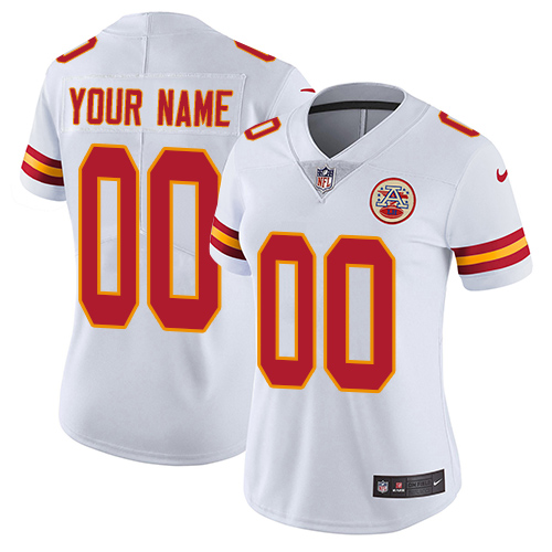 Nike Kansas City Chiefs Customized White Stitched Vapor Untouchable Limited Women's NFL Jersey