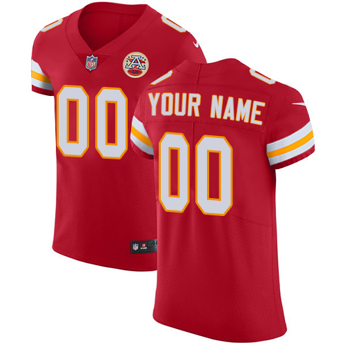 Nike Kansas City Chiefs Customized Red Team Color Stitched Vapor Untouchable Elite Men's NFL Jersey