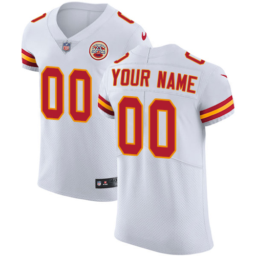 Nike Kansas City Chiefs Customized White Stitched Vapor Untouchable Elite Men's NFL Jersey