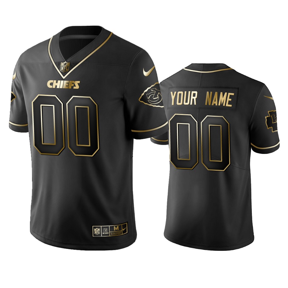 Nike Chiefs Custom_chiefs Black Golden Limited Edition Stitched NFL Jersey