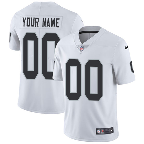 Nike Las Vegas Raiders Customized White Stitched Vapor Untouchable Limited Youth NFL Jersey