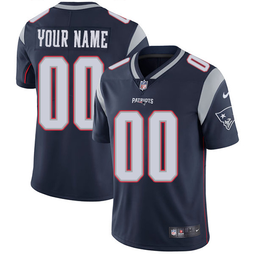 Nike New England Patriots Customized Navy Blue Team Color Stitched Vapor Untouchable Limited Men's NFL Jersey