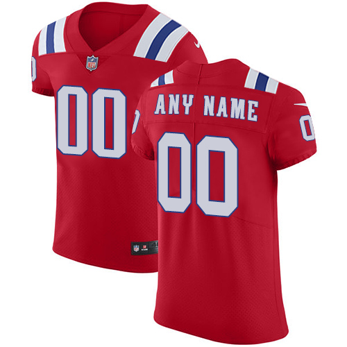 Nike New England Patriots Customized Red Alternate Stitched Vapor Untouchable Elite Men's NFL Jersey