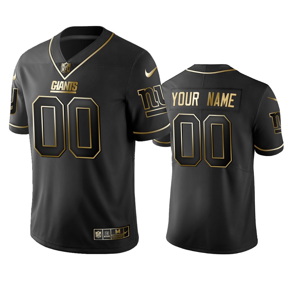 Nike Giants Custom Black Golden Limited Edition Stitched NFL Jersey