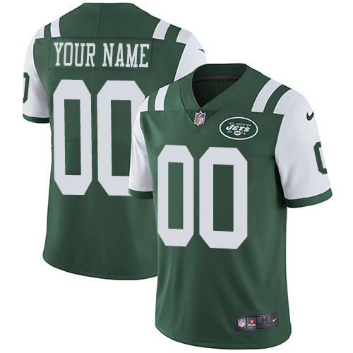 Nike New York Jets Customized Green Team Color Stitched Vapor Untouchable Limited Men's NFL Jersey
