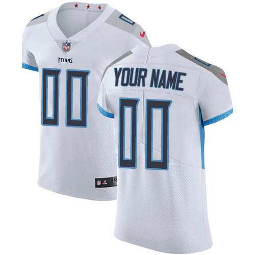 Nike Tennessee Titans Customized White Stitched Vapor Untouchable Elite Men's NFL Jersey