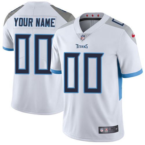 Nike Tennessee Titans Customized White Stitched Vapor Untouchable Limited Men's NFL Jersey
