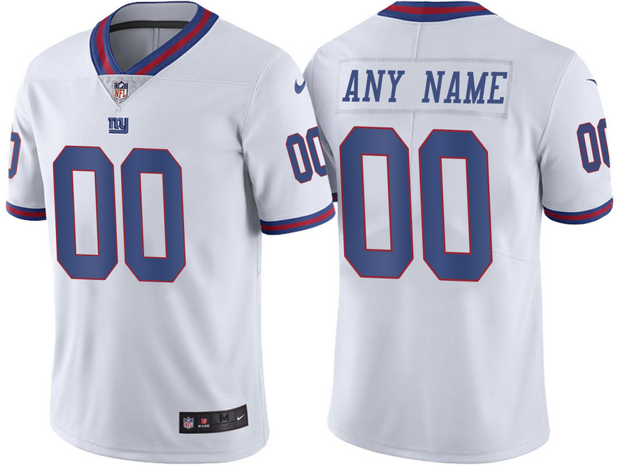 Men's New York Giants ACTIVE PLAYER Custom White NFL Color Rush Limited Stitched Jersey