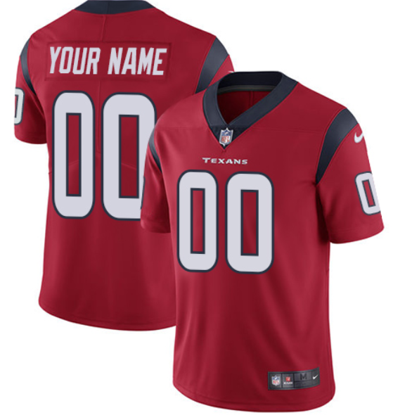Men's Houston Texans ACTIVE PLAYER Custom Red Vapor Untouchable Limited Stitched NFL Jersey