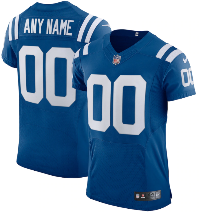 Men's Indianapolis Colts Customized Royal Vapor Elite Stitched Jersey