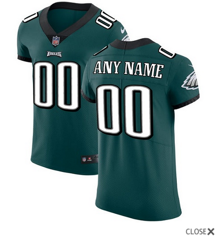 Nike Philadelphia Eagles Customized Midnight Green Team Color Stitched Vapor Untouchable Elite Men's NFL Jersey