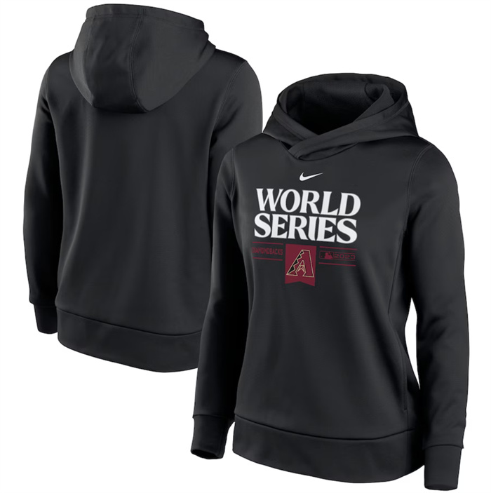 Women's Arizona Diamondbacks Black 2023 World Series Collection Pullover Hoodie(Run Small)