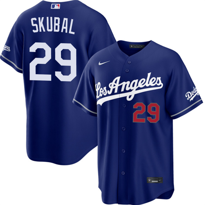 Men's Los Angeles Dodgers #29 Tarik Skubal Royal Alternate Stadium Stitched Baseball Jersey Men's Los Angeles Dodgers #29 Tarik Skubal Royal Alternate Stadium Stitched Baseball Jersey