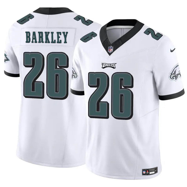 Youth Philadelphia Eagles #26 Saquon Barkley White 2023 F.U.S.E Vapor Untouchable Limited Stitched Football Jersey