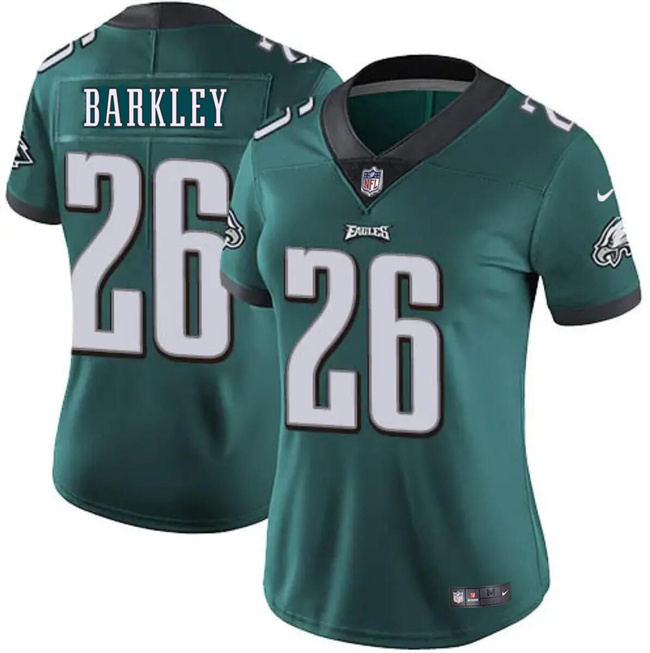 Women's Philadelphia Eagles #26 Saquon Barkley Green Vapor Untouchable Limited Stitched Football Jersey(Run Small)