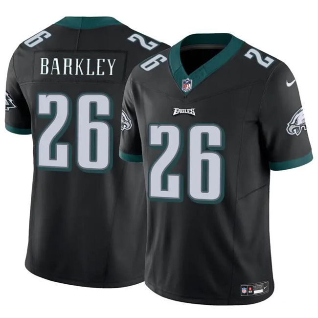 Youth Philadelphia Eagles #26 Saquon Barkley Black 2023 F.U.S.E Vapor Untouchable Limited Stitched Football Jersey