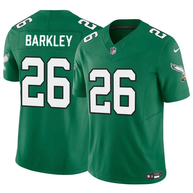 Youth Philadelphia Eagles #26 Saquon Barkley Green 2023 F.U.S.E Vapor Untouchable Limited Throwback Stitched Football Jersey