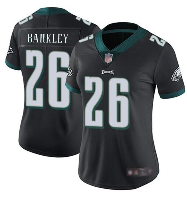 Women's Philadelphia Eagles #26 Saquon Barkley Black Vapor Untouchable Limited Stitched Football Jersey(Run Small)