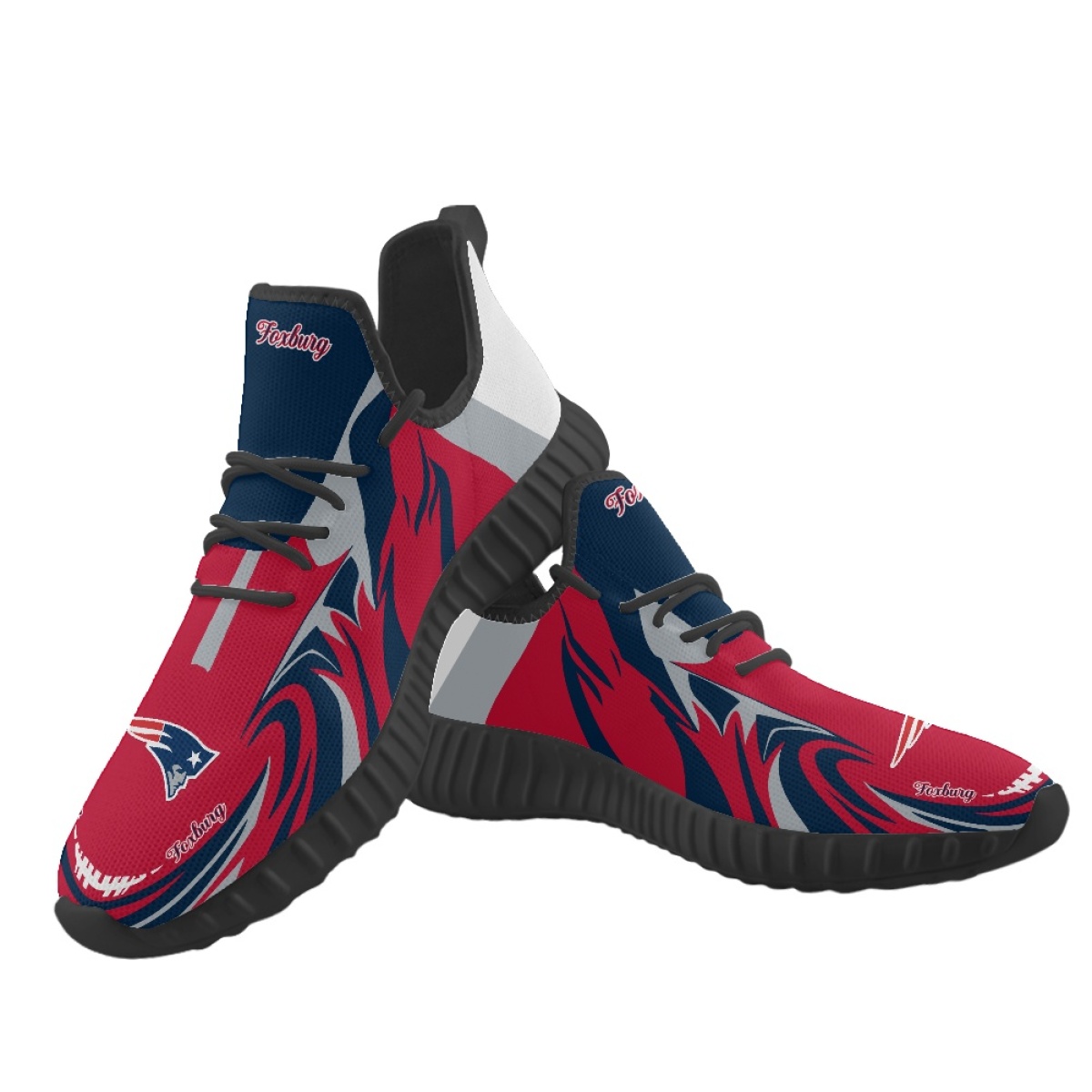 Men's New England Patriots Mesh Knit Sneakers/Shoes 020