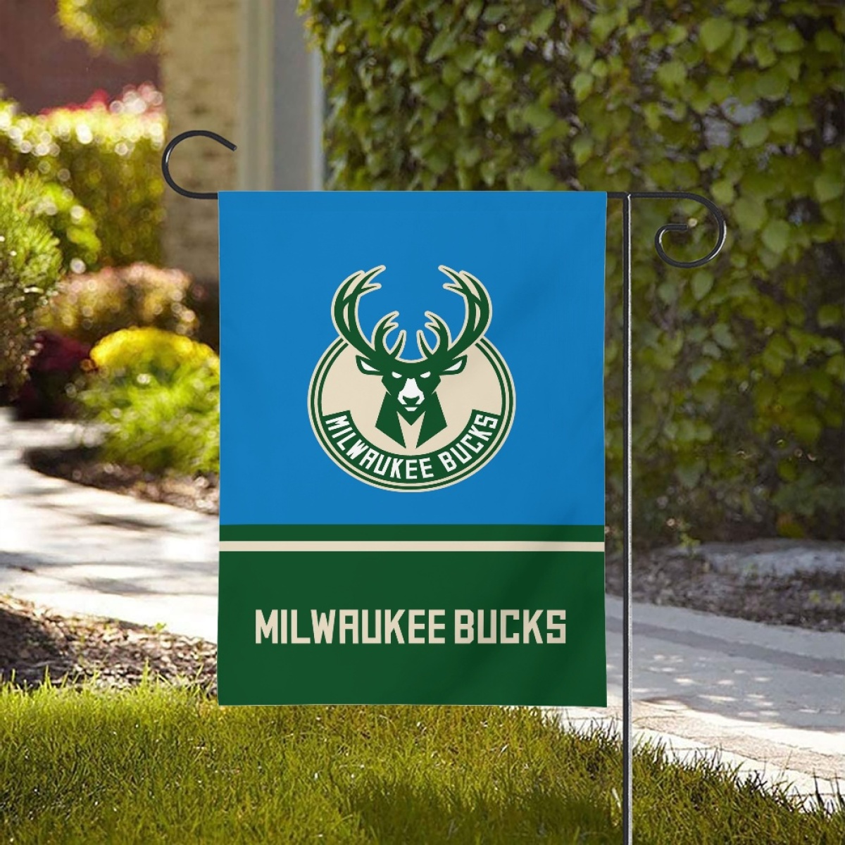 Milwaukee Bucks Double-Sided Garden Flag 001 (Pls check description for details)